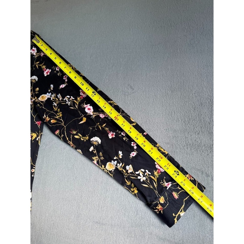 Guess Los Angeles Dress Shirt Men XL Black‎ Floral Slim Fit Long Sleeve Buttons - Picture 6 of 16